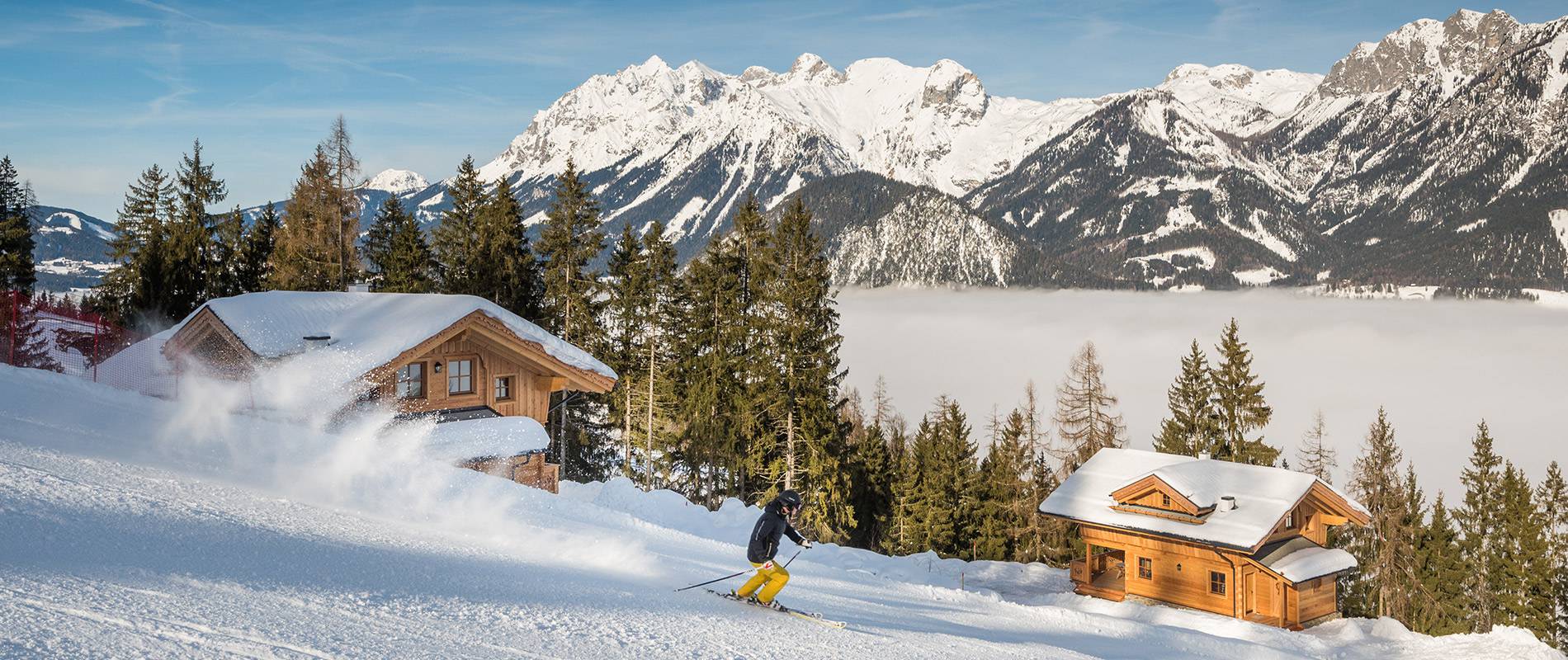 Skiurlaub Schladming Prennerlam Chalets an der Skipiste Skiurlaub direkt an der Piste in den Chalets Prenneralm Haus im Ennstal
